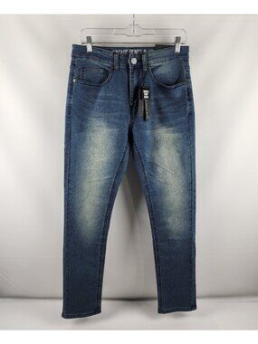 Vintage Genes Black Jeans Mens 28x30 Blue Slim Fit Denim NWT